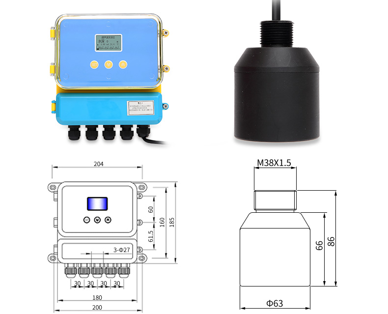 分体式超声波液位计尺寸
