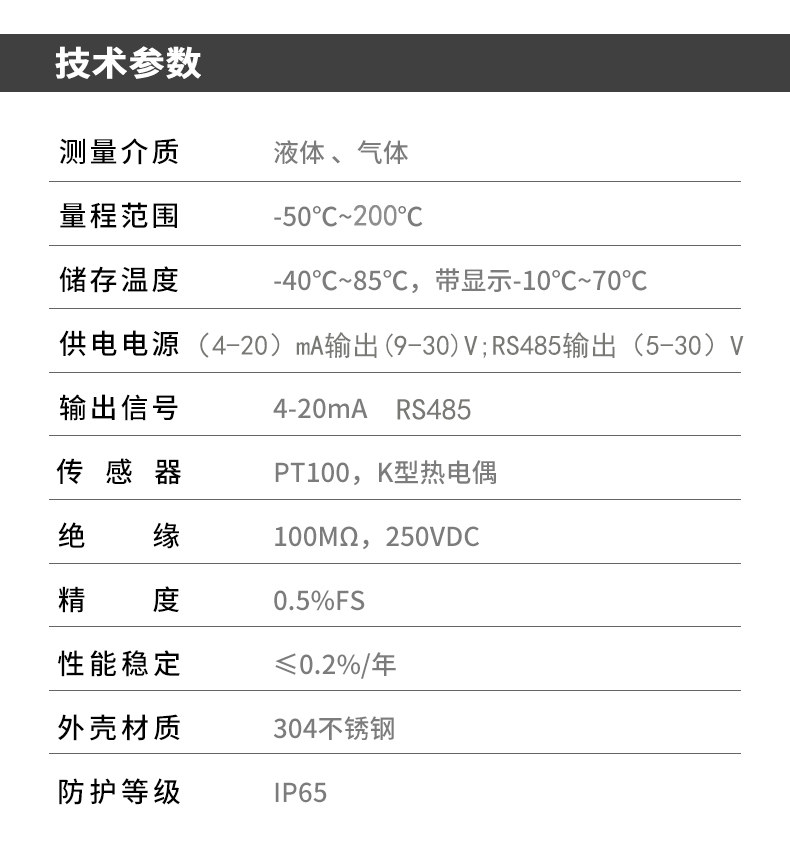 铠装温度传感器